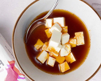 Boost your Broth: Beef bone broth with smokey chilli and beancurd