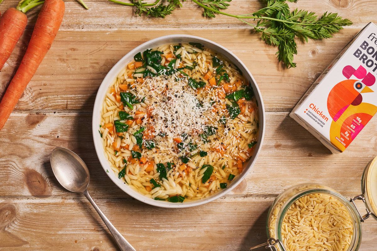 Bone broth pasta