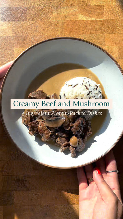 Creamy Steak and Mushrooms with Bone Broth Recipe