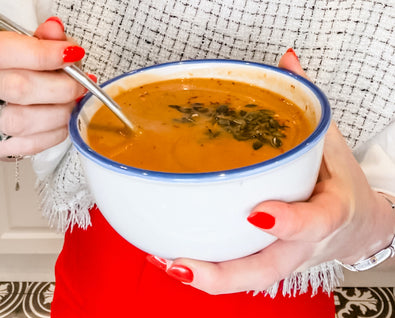 Butternut, Bean and Chicken Bone Broth Soup