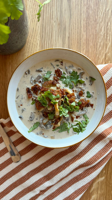 High-Protein Creamy Mushroom Soup