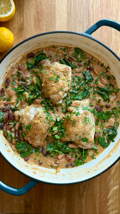 Crispy Chicken & Creamy Beans
