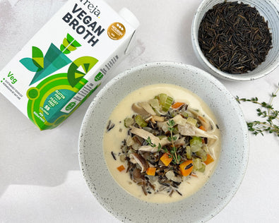 Creamy Mushroom, Wild Rice and Vegetable Broth Soup