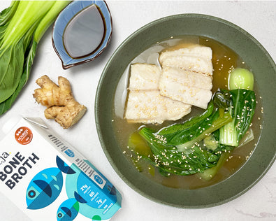 Poached Fish in Asian Broth