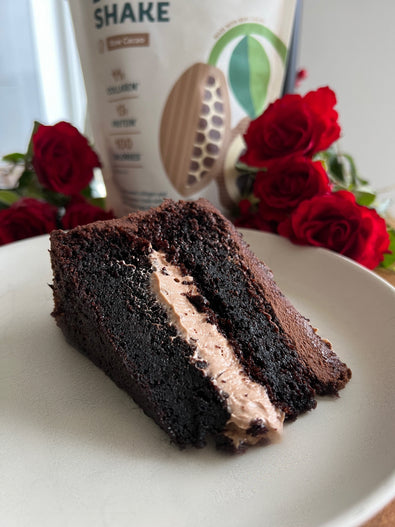 Freja Raw Cacao Bone Broth Shake Chocolate Cake