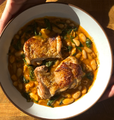 Harissa Chicken & Cannellini Bean Stew