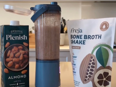 Banana, Almond Milk & Chocolate Bone Broth Shake