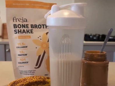 Banana, Nut Butter & Vanilla Bone Broth Shake