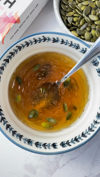 Boost your Broth: Beef, ghee and pumpkin seeds