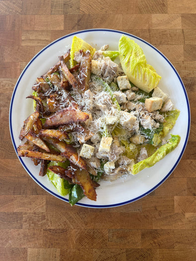Chicken Caesar Salad with Crispy Coated Chips