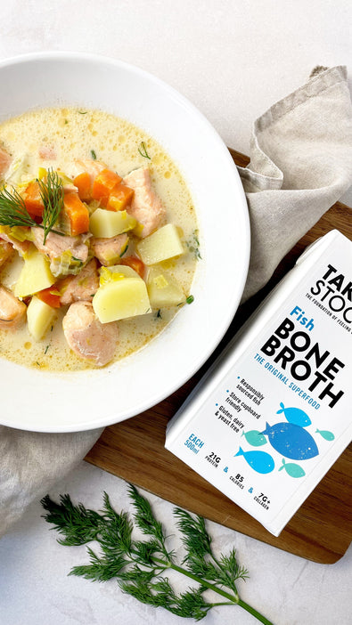 Lohikeitto Finnish Salmon Soup with Bone Broth Recipe