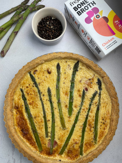Bacon, Cheese & Asparagus Quiche Recipe with Bone Broth