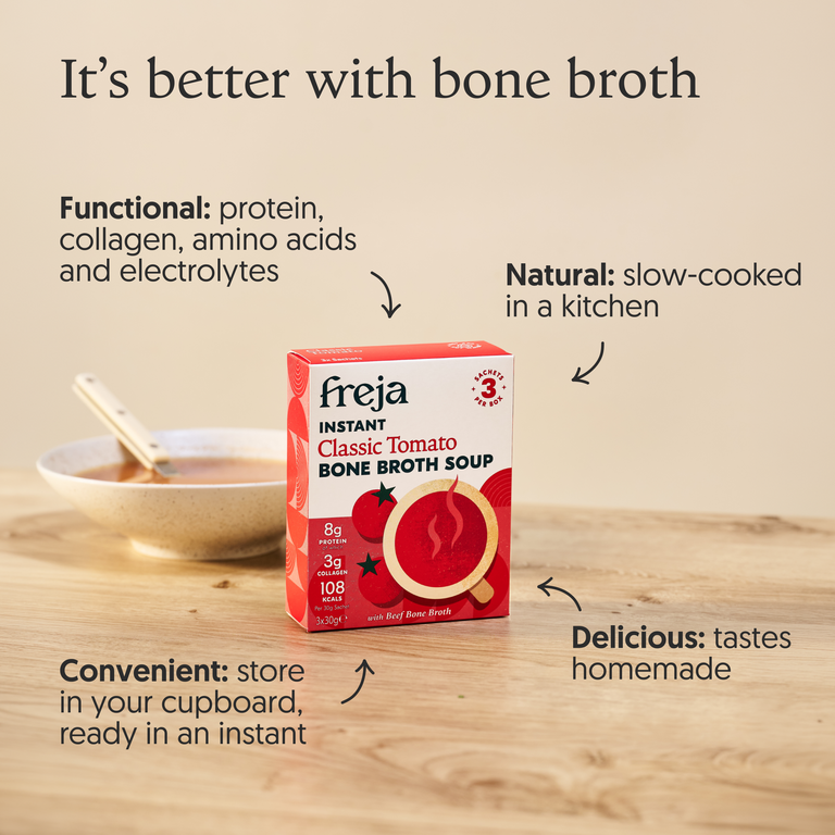 Best of Instant Bone Broth Soup - Spinach & Leek and Classic Tomato and Thai Chicken
