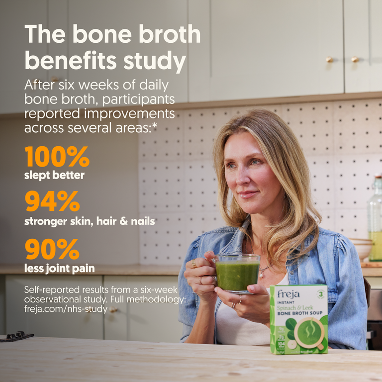 Best of Instant Bone Broth Soup - Spinach & Leek and Classic Tomato and Thai Chicken