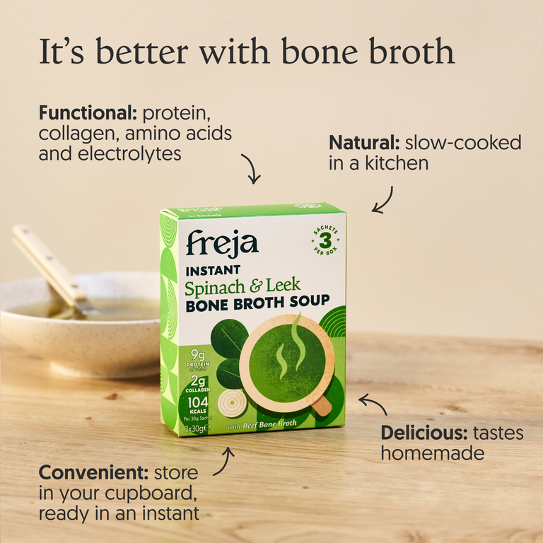 Instant Bone Broth Soup - Spinach & Leek