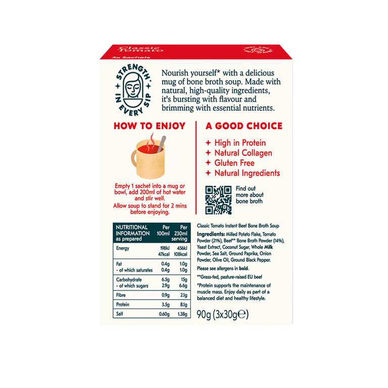 Instant Bone Broth Soup - Classic Tomato