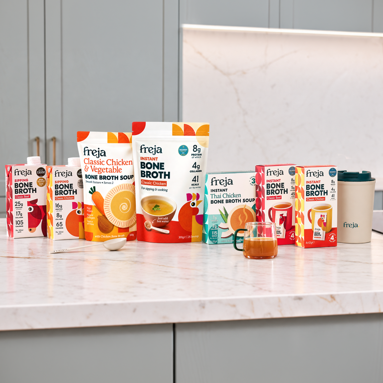 Freja Discovery Bundle – Sipping Bone Broth, Instant Bone Broth, Bone Broth Soups, Freja Thermos and spoon